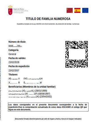 Obtener El T Tulo De Familia Numerosa En Formato Digital Contenidos